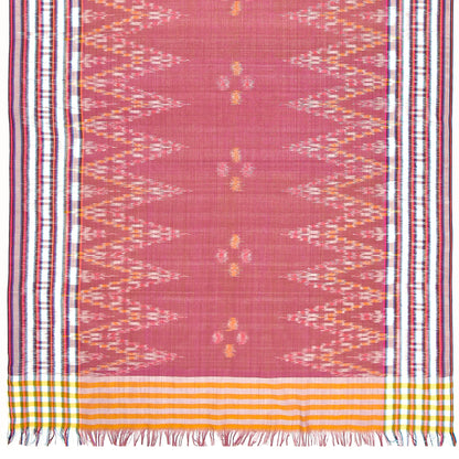 Sarong. Pareo. Schal. Kopftuch. Wickelrock. Strandtuch. Authentisch von Hand gewebt 100% Viskose. Fair gehandelt circa 180 mal 110 cm circa 200 Gramm. Ikat Tuch mit traditionellen Mustern verziert in Braunrot.